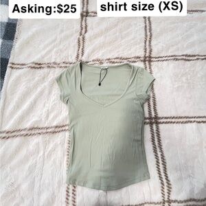 Garage sage green sleek sweetheart tee